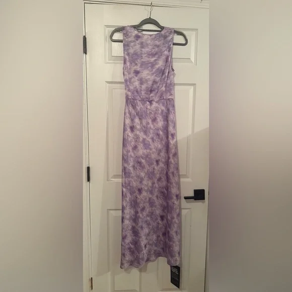NWT ASTR The Label Elin Cowl Neck Midi Dress in Purple Abstract Medium - Picture 5 of 5